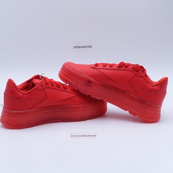 NEW Reebok Club C Double Geo Sneakers GZ6419 Instinct Red - Picture 2 of 10